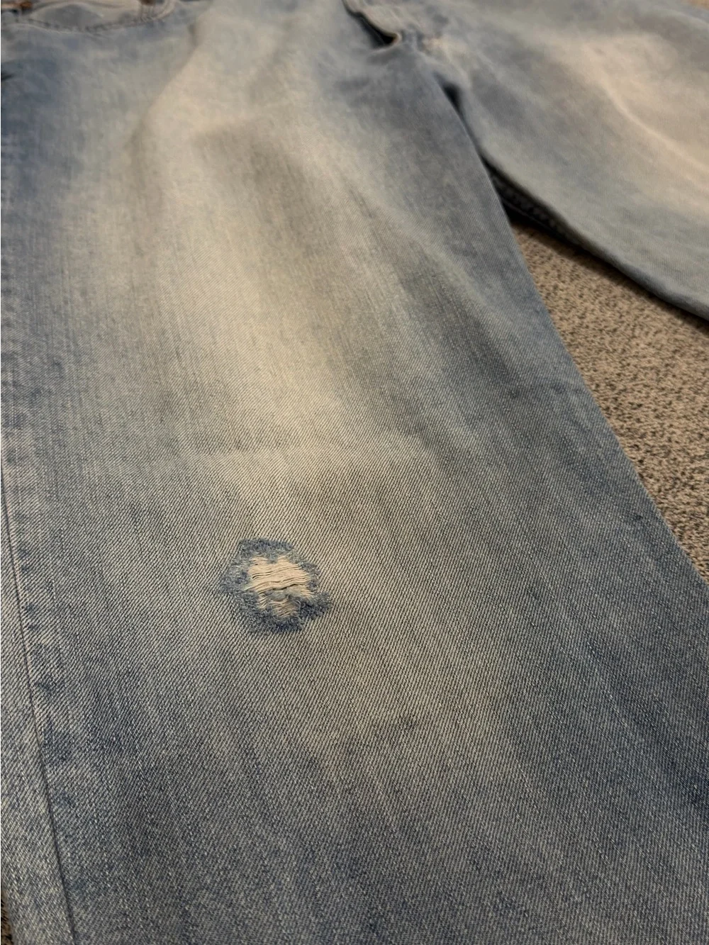 Polo Ralph Lauren York Classic Jeans Mens 38x34 Light Wash Distressed Denim 2010